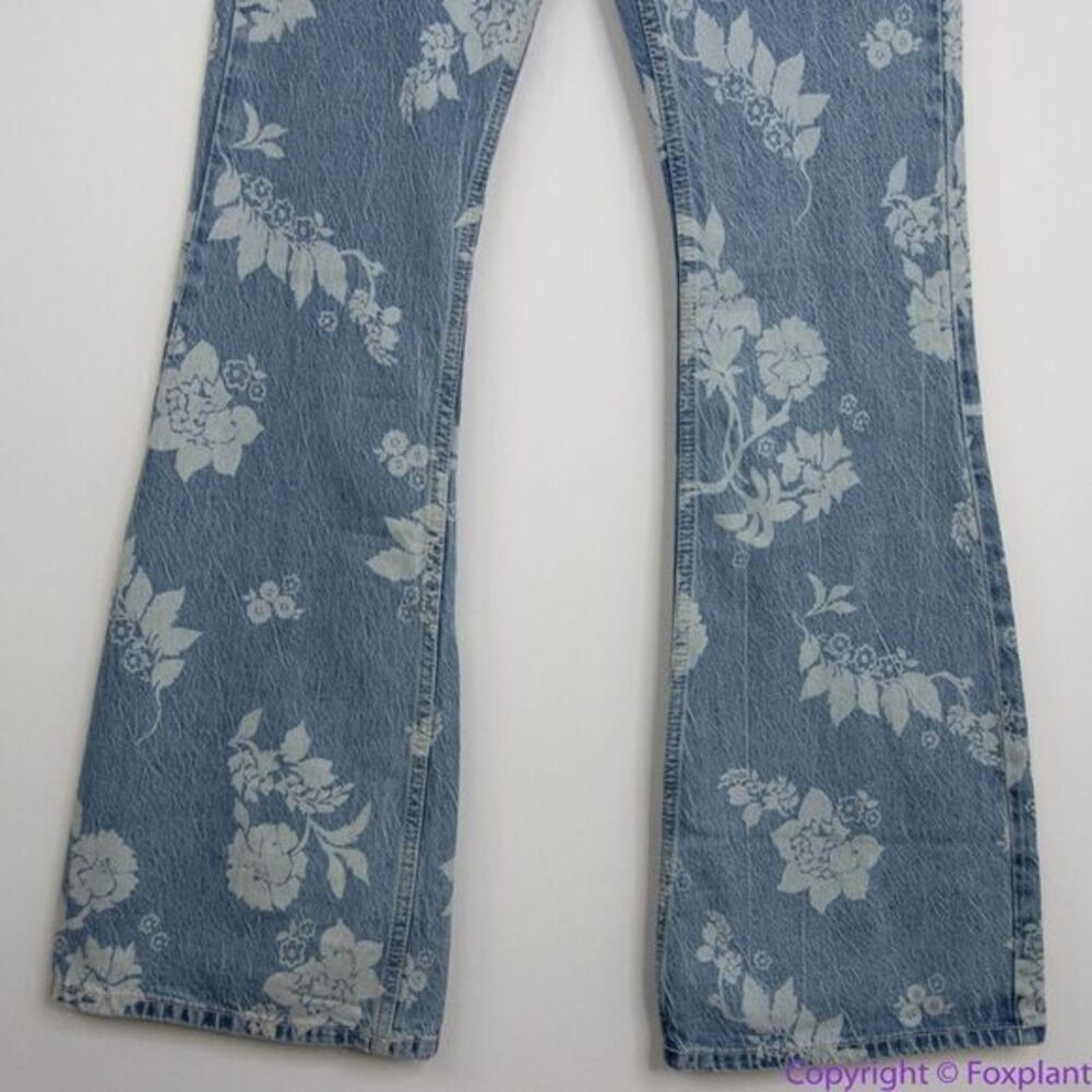 New! Free People Naiomi floral print‎ flare jeans, 26 - Picture 4 of 15